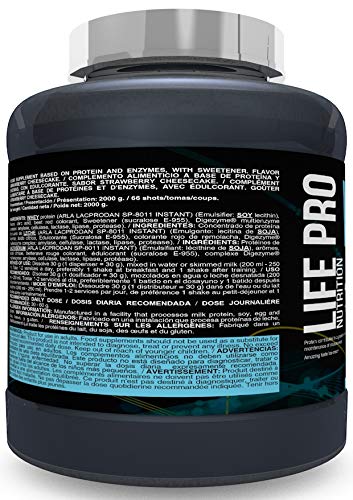 Life Pro Whey 2Kg | Suplemento Deportivo, 78% Proteína de Concentrado de Suero, Protege Tejidos, Anticatabolismo, Crecimiento Muscular y Facilita Períodos de Recuperación, Sabor Strawberry Cheesecake