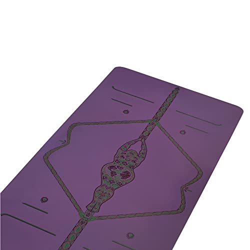 Liforme Inked Yoga Mat Collection – Sistema de alineación patentado, antideslizante, ecológico, biodegradable, resistente al sudor, largo, ancho y grueso para mayor comodidad - Madre Tierra