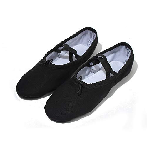 Lily's Locker- Zapatillas de Ballet clásico de Suela Partida Zapatillas Media Punta de Ballet Danza para Niña y Adultos(29, Negro)