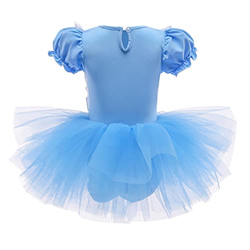 Lito Angels Disfraz Princesa Alicia en el país Ballet Tutu para Niñas, Vestido Maillot de Ballet con Falda de Tul, Traje Leotardo Body de Danza, Talla 5 6 Años