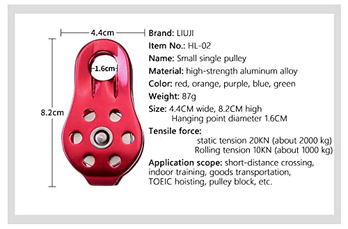 LIUJI Montañismo Fijo polea de Transporte polea de elevación polea de Cruce al Aire Libre orbitador de aleación de Aluminio