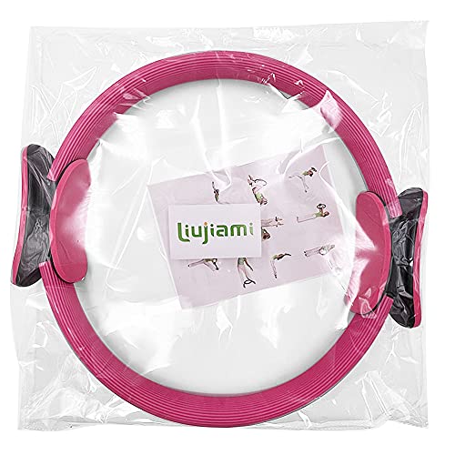 Liujiami Yoga Círculos Pilates Aros Doble Mango Fitness Ejercicio Anillo Hogar Gimnasio Deporte Entrenamiento Herramienta para Resistencia y Flexibilidad