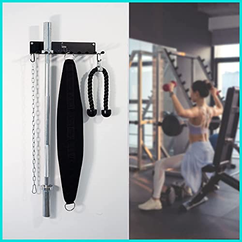 LIVOOL Soporte de pared para organizar y colgar bandas elasticas y material deportivo. Organizador de gimnasio