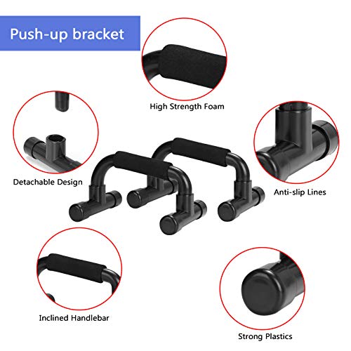 Lixada Rueda Abdominales Kit 6 en 1 con Push-UP Bar Cuerda para Saltar Esterilla de Rodilla para Entrenamiento Muscular Fitness Ejercicio en Casa