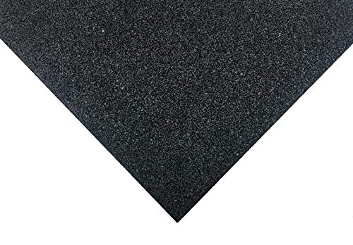 Losetas de caucho especial para parques infantiles y gimnasios, suelos para parques infantiles medida de 50 x 50 x 4 cm (1 loseta (50 x 50 cm), Negro)