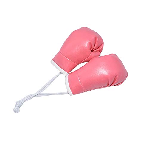 LSGGTIM Un Par Mini Guantes De Boxeo, Gloves Guantes Gadget Boxeo Llavero Boxeo,Colgante Interior del Coche De Los Guantes De Boxeo,(Rosa)