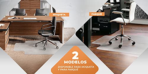 LucaHome - Estera para sillas de Oficina 90x120cm | Protector Suelo Silla Oficina, hogar, despacho | Estera para sillas para Suelo de parquet y Suelo de moqueta (Parquet)