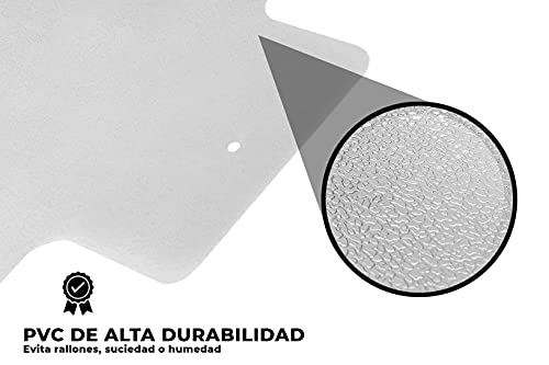 LucaHome - Estera para sillas de Oficina 90x120cm | Protector Suelo Silla Oficina, hogar, despacho | Estera para sillas para Suelo de parquet y Suelo de moqueta (Parquet)