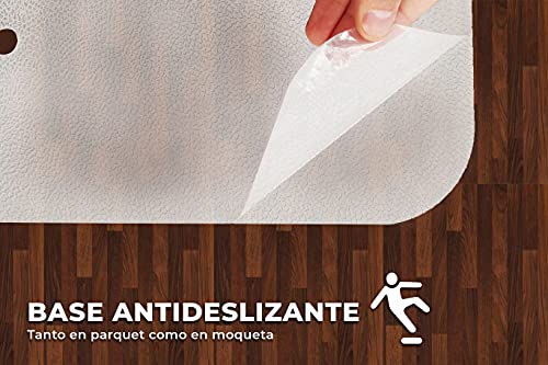 LucaHome - Estera para sillas de Oficina 90x120cm | Protector Suelo Silla Oficina, hogar, despacho | Estera para sillas para Suelo de parquet y Suelo de moqueta (Parquet)