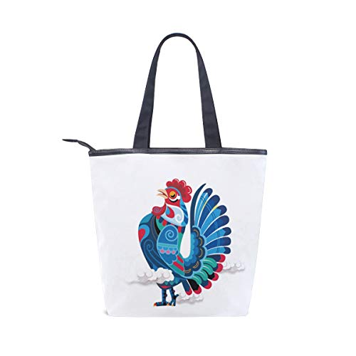 MALPLENA Rooster Bolso de mano de hombro pintado para mujer