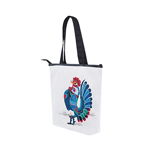 MALPLENA Rooster Bolso de mano de hombro pintado para mujer