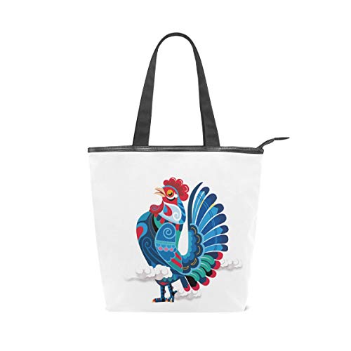 MALPLENA Rooster Bolso de mano de hombro pintado para mujer