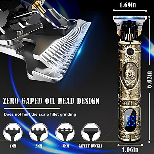 Maquina Cortar Pelo Profesional, Cortapelos Hombre Maquinilla Cortar Pelo Profesional Recortadora de Pelo con Pantalla Digital LCD Recortadora Maquina de Cortar el Pelo Ideal para Contornos