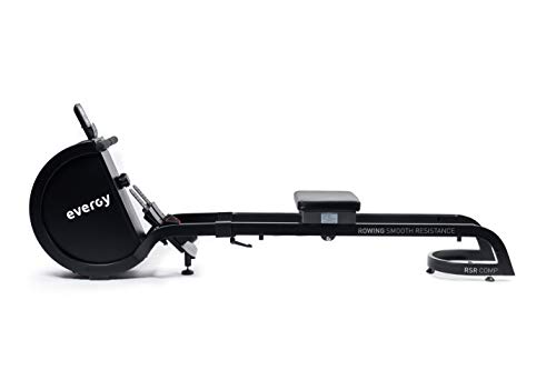 Máquina Remo Indoor EVERGY Rower H1 RSR - Resistencia magnética de 16 Niveles - Volante de inercia de 2,5 kg - Asiento Acolchado sobre Dos raíles - Plegable - Ruedas - Consola LCD