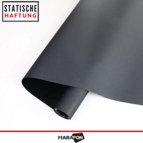 MARAPON® Vinilo Opaco para Ventanas Color Negro [30x200 cm] – Incluye Libro Electrónico con Consejos Profesionales – Vinilos para Ventanas Alta Privacidad – Vinilo Ventana sin Transmisión de Luz