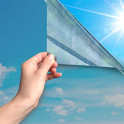 MARAPON® Vinilos para Ventanas con Efecto Espejo [60x200 cm] INKL. eBook - Lámina de Espejo para Ventana, protección UV, protección infrarroja – lámina de adherencia estática