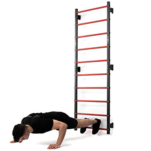 Marbo Sport Set MHU1 | Barras de Pared para Montaje en Pared 230 x 81 cm MH-U204 + Estación de inmersión Multifuncional de Pared con Barra de tracción (2 en 1) MH-U205 | Made in EU