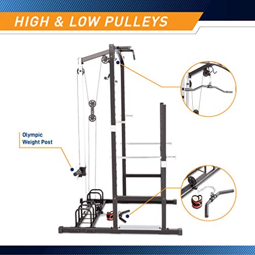 Marcy Home Gym Sistema de jaula Estación de entrenamiento para levantamiento de pesas, culturismo y entrenamiento de fuerza MWM-7041