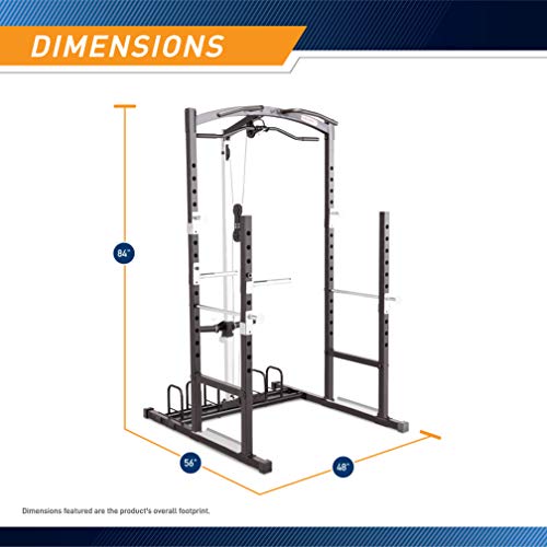 Marcy Home Gym Sistema de jaula Estación de entrenamiento para levantamiento de pesas, culturismo y entrenamiento de fuerza MWM-7041