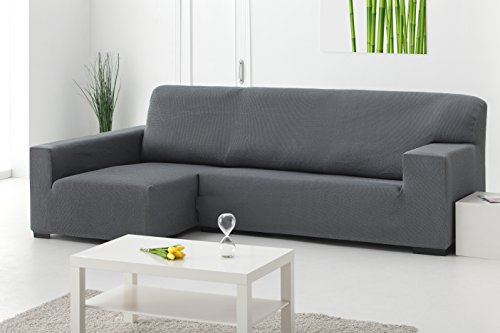 Martina Home Tunez Funda Elástica para Sofá Brazo Derecho, Tela, Gris, Tres Plazas, 240 cm a 280 cm