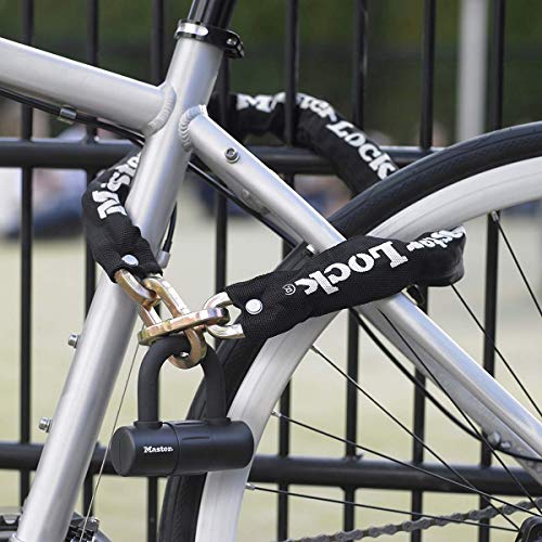 MASTER LOCK Candado Bicicleta con Cadena y Mini U [Llave] [Antirrobo Certificado] 8234EURDPRO - Ideal para Bicicleta, Bicicleta Electrica, Bicicleta Montaña