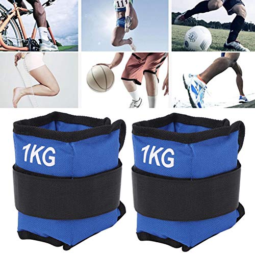 Material de Tela Oxford Resistente al Desgaste Práctico 1 kg Bolsa de Arena Pesas, Manos o pies Pesas de Tobillo, para entusiastas del Fitness Entrenamiento Muscular Hombres Mujeres(1KG)