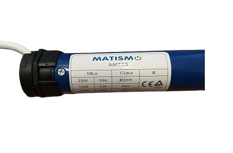 MATISMO Motor para persiana AMT35 - Incluye adaptador para eje 40 mm octogonal