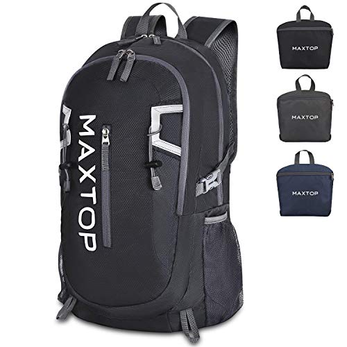 MAXTOP Mochilas ligeras plegables de viaje Unisex Mochila de 40L Mochila de viaje Senderismo Senderismo Mochila impermeable para senderismo Bicicleta Mujeres Hombres