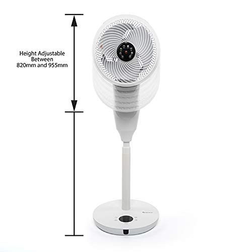 Meacofan 1056p Ventilador de Pedestal Extremadamente silencioso y energéticamente eficiente para Dormitorio, Sala de Estar y Gimnasio (1056p) Blanco