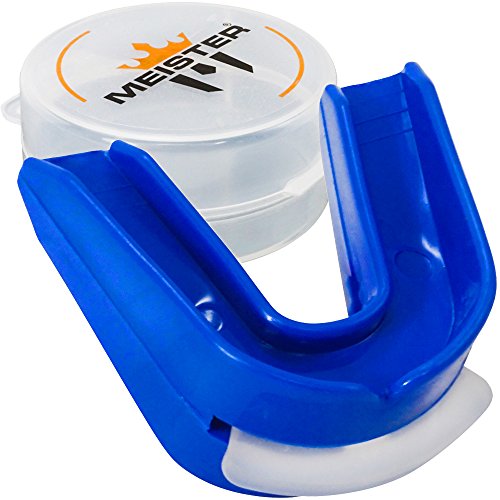 Meister Protector bucal Doble moldeable con Funda para MMA - Azul