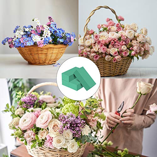 MENGON 4 × Espuma floral verde para flores frescas secas Manualidades de bricolaje Espuma floral Arreglos florales Planta Flor Ladrillo Oasis Floristería húmeda Fiesta Boda Cumpleaños