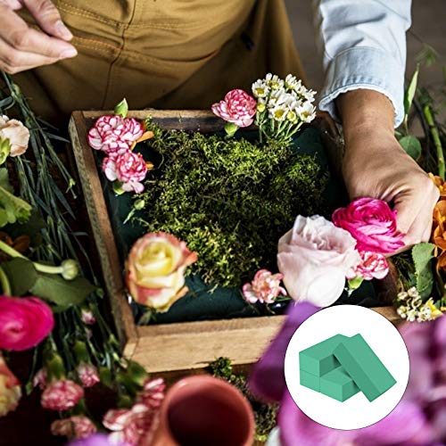 MENGON 4 × Espuma floral verde para flores frescas secas Manualidades de bricolaje Espuma floral Arreglos florales Planta Flor Ladrillo Oasis Floristería húmeda Fiesta Boda Cumpleaños