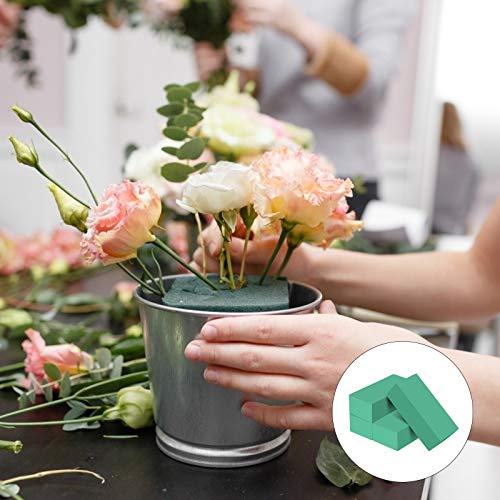 MENGON 4 × Espuma floral verde para flores frescas secas Manualidades de bricolaje Espuma floral Arreglos florales Planta Flor Ladrillo Oasis Floristería húmeda Fiesta Boda Cumpleaños