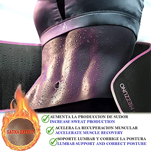 mezzuno Fajas Reductoras Abdomen Mujer y Hombre para Sudar-Fajas Reductoras Adelgazantes Mujer de Neopreno-Faja Reductora Hombre Efecto Sauna- Fajas Reductoras Mujer-RS L/XL