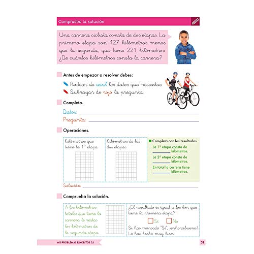 Mis Problemas favoritos repaso 3º Educación Primaria Cuadernillo 3.1: mejora la Resolución De Problemas |Editorial Geu