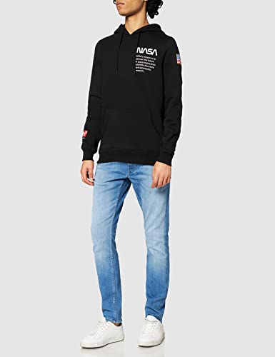 Mister Tee NASA Definition Hoody Sudadera con Capucha, Negro, XL para Hombre