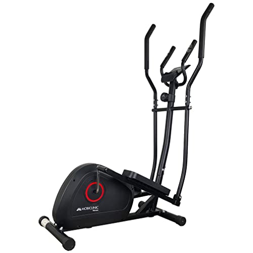 Mobiclinic, Bicicleta elíptica, 8 Niveles de Resistencia, Pantalla LCD, hasta 100 Kgs, Modelo Atlas, Agarre Acolchado, Pedales Antideslizantes, Rueda de Resistencia 4Kgs, Fitness en casa