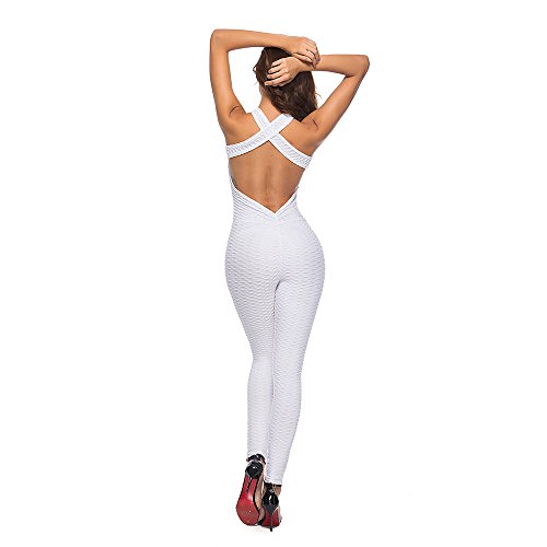 Mono de Yoga con Tirantes para Mujer Monos Pantalones Deportivos, Mujers Mallas Pantalones Deportivos Leggings Yoga de Alta Cintura Elásticos y Transpirables para Fitness con Gran Elásticos