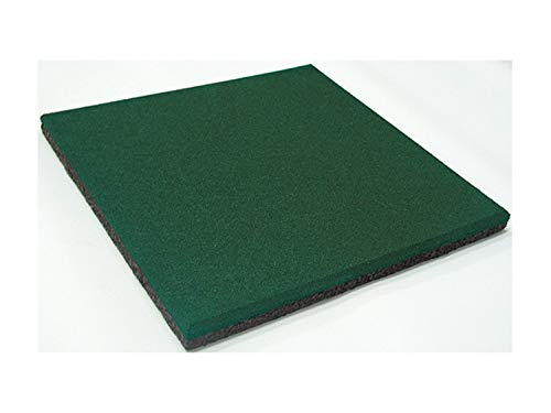 Mugar - Loseta de Caucho para gimnasios y Crossfit de 50x50 ó de 100x100cms Negras, Verdes o Rojas Profesional (Verde, 50x50x4cms)