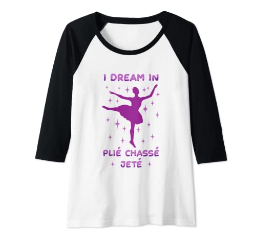 Mujer Ballet Camiseta Manga Raglan