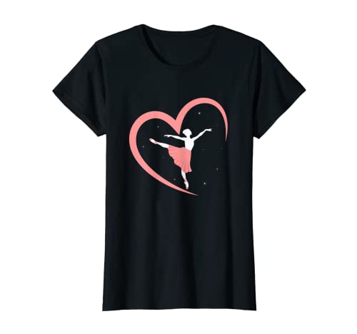 Mujer Ballet Gráfico Bailarina Curso de Bailarina Punto de Danza Camiseta