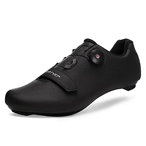 Mujer Zapatillas de Ciclismo para Hombre Zapatillas de Bicicleta de Carretera compatibles con Look SPD SPD-SL Delta Cleats Zapatillas de Spinning para Interiores Exteriores Todo Negro280