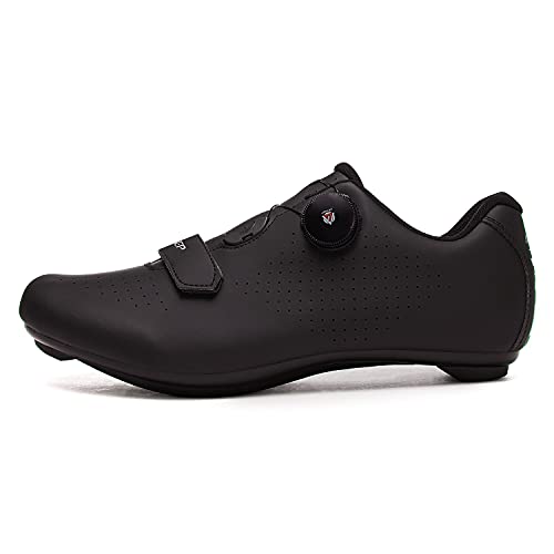 Mujer Zapatillas de Ciclismo para Hombre Zapatillas de Bicicleta de Carretera compatibles con Look SPD SPD-SL Delta Cleats Zapatillas de Spinning para Interiores Exteriores Todo Negro280