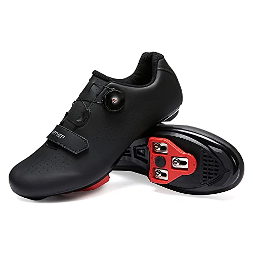 Mujer Zapatillas de Ciclismo para Hombre Zapatillas de Bicicleta de Carretera compatibles con Look SPD SPD-SL Delta Cleats Zapatillas de Spinning para Interiores Exteriores Todo Negro280