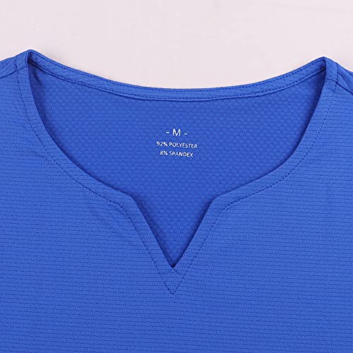 Muscle Alive Hombre Camisetas atléticas de Culturismo para de Secado rápido para músculos Gimnasio Entrenamiento Tops Azul M