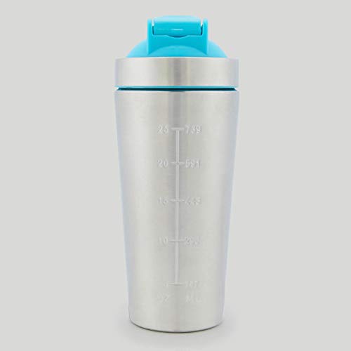 Myprotein Pro Metal Shaker Botella, Adultos Unisex, Plateado (Plateado), Talla Unica