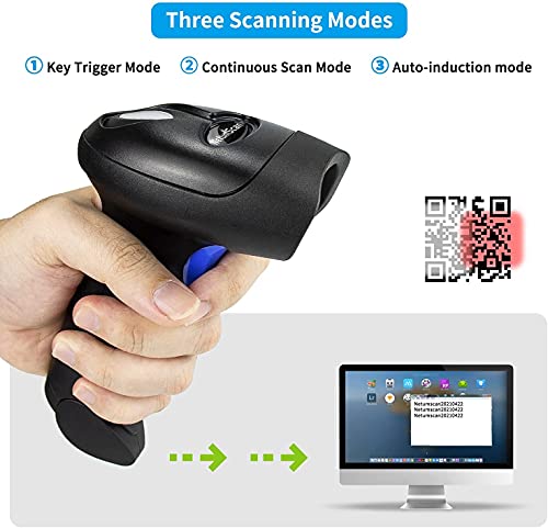 NetumScan - Lector de códigos de barras 2D - Lector/Imager de códigos de barras QR portátil (PDF417, QR, Data Matrix) con cable USB para PC, MAC, portátiles y NSL5