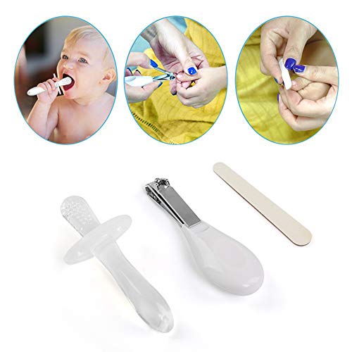 NEWSTYLE Set Para El Cuidado Del Bebé,12 Unids Bebé Kit de Cuidado Diario Conveniente Bebé Kit de Aseo Nail Clipper Tijeras Cepillo de Pelo Peine Manicura