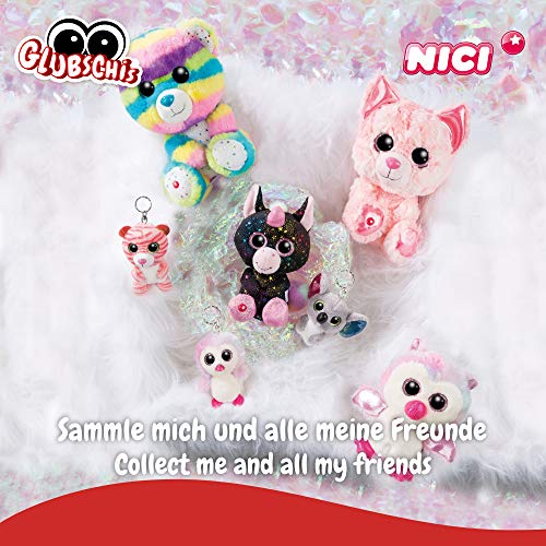 NICI Peluche GLUBSCHIS Koala Miss Crayon, con Ojos Grandes y Brillantes, 15 cm, Color: Gris/Blanco/Multicolor, 46319, One Size