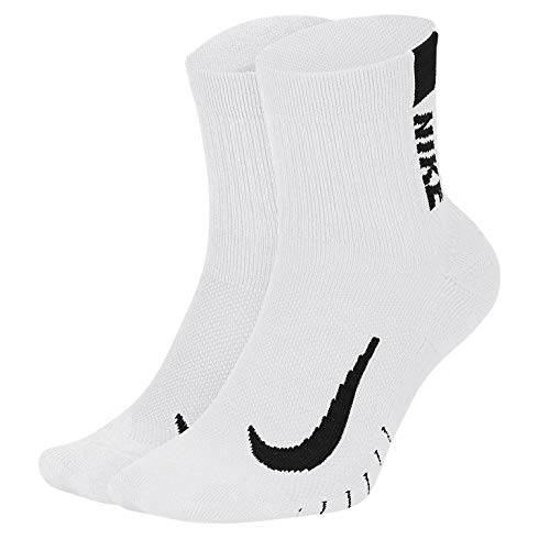 Nike Calcetín Tennis Multiplier SX7566 2/PCS (42/46, Blanco)